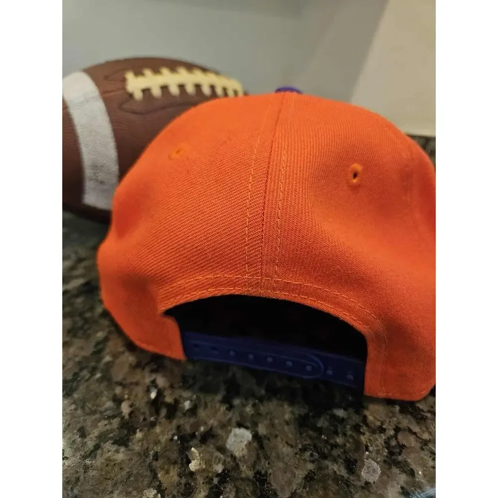 RARE New Era Clemson Tigers Snapback Hat Mens OS‎ Orange Plain Logo NCAA 9Fifty